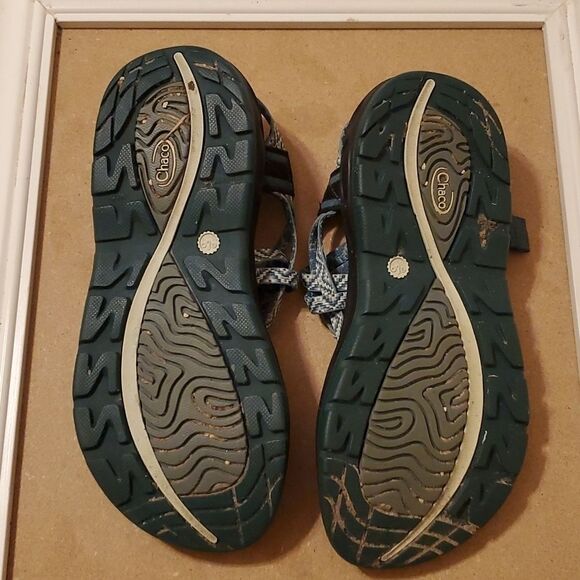 Ladies Chaco teal & cream strapy sandals Size 6 - Picture 7 of 7